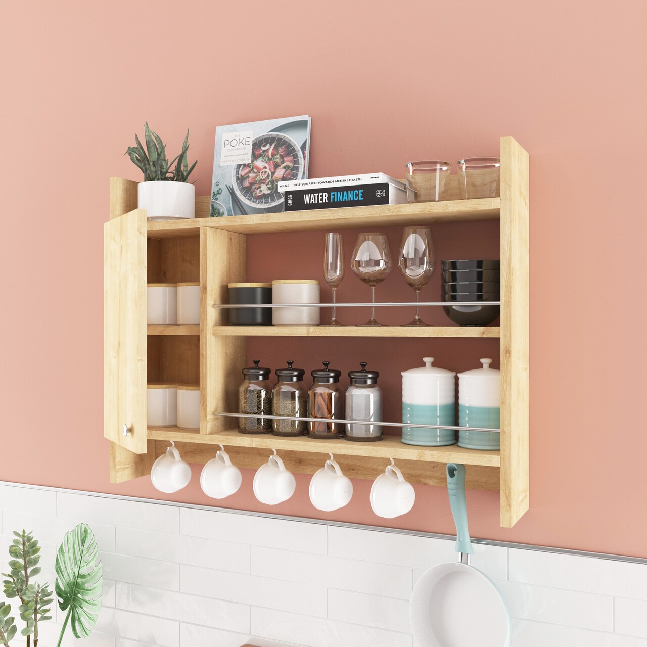 Cabinet bucatarie Knerr, Colman, 85x15x65 cm, natural - imagine 6